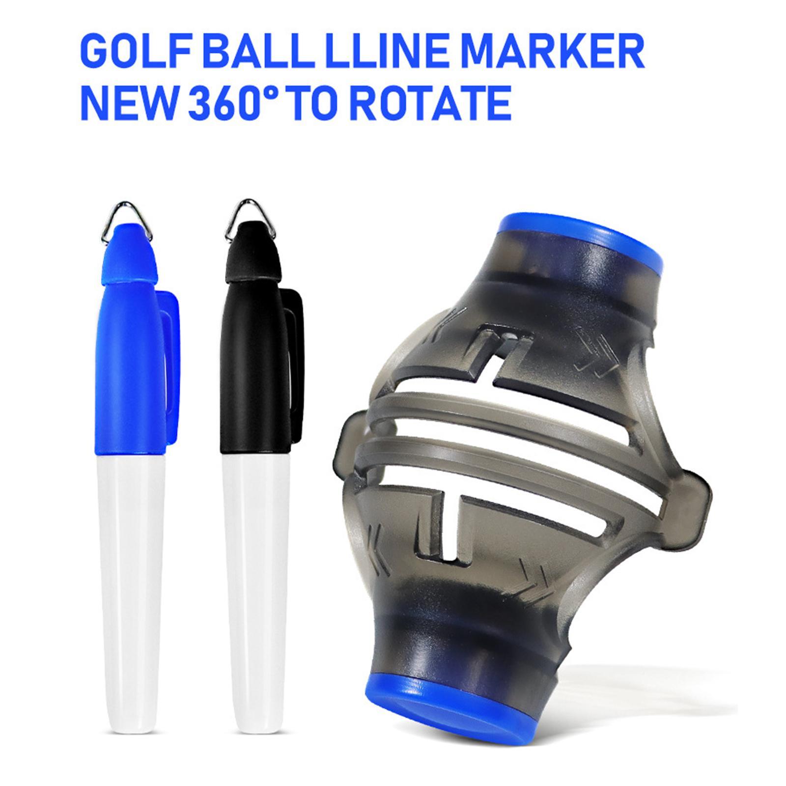 Golf Liner Tool with Marker Pens Line Drawing Golf Ball Liner