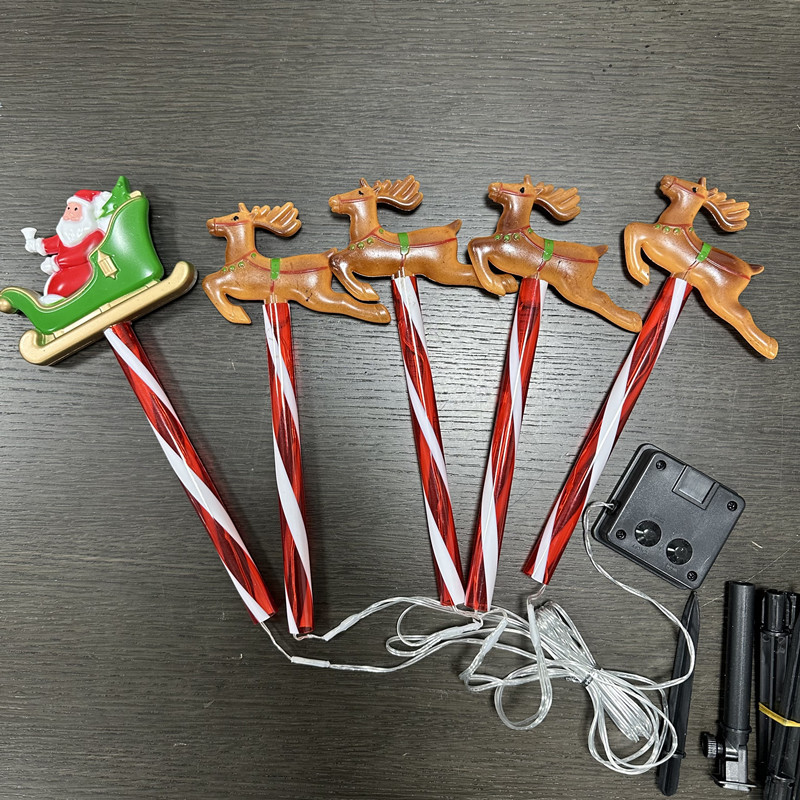 Đèn trang trí năng lượng mặt trời tuần lộc, ông già noel, tiết kiệm điện, bóng siêu sáng, chống thấm nước - DA3198