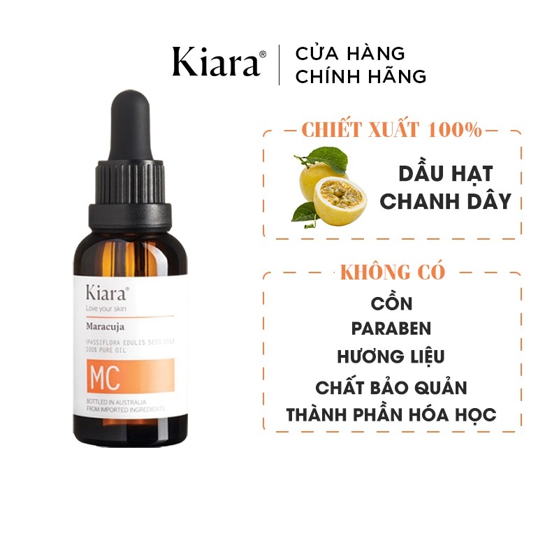 Combo 2 Chai Dầu Dưỡng Da Kiềm Dầu Giảm Mụn Cho Da Dầu Kiara Maracuja Oil 2x30ml