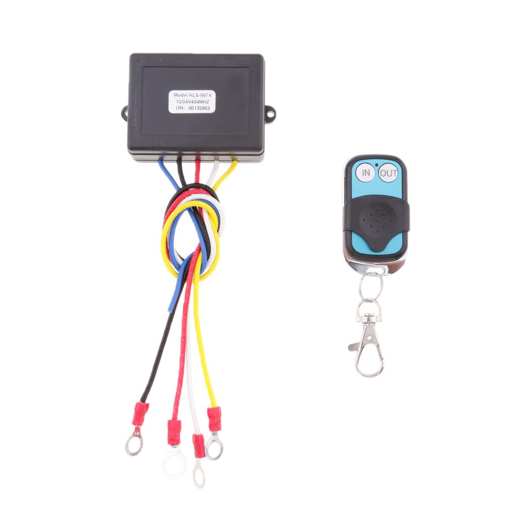 2PCS 12/24V Car ATV SUV Wireless Winch Remote Control Kit Switch Handset