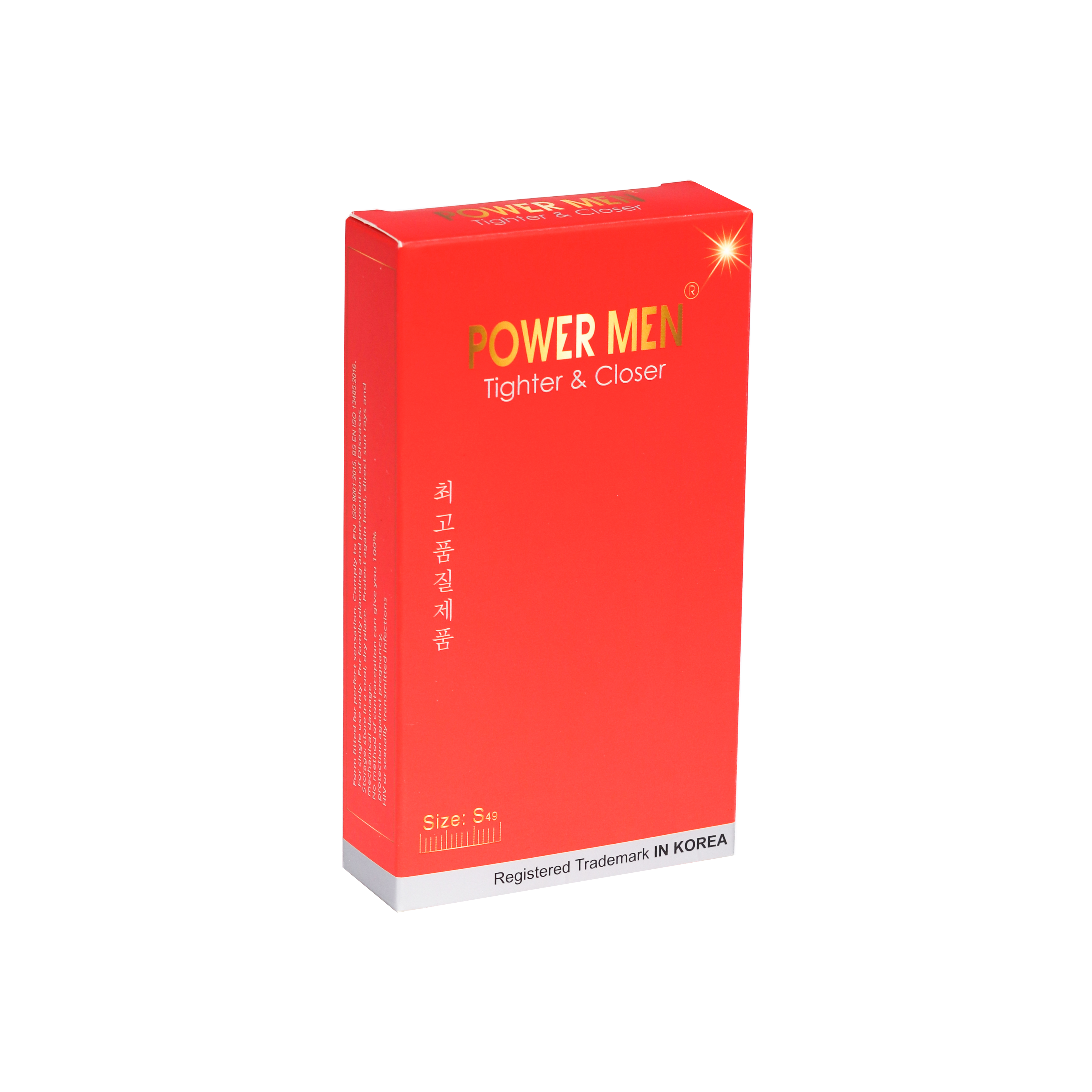 Bao Cao Su Cỡ Nhỏ 49mm Power Men Tighter Closer - Thiết Kế Ôm Khít - Nhiều Gel Bôi Trơn - Che Tên Sản Phẩm