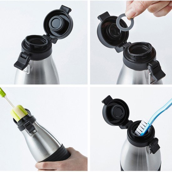 Bình giữ nhiệt 430ml Lock&amp;Lock Cylinder Bottle LHC4145SLV, Hàng chính hãng, mạ đồng đặc biệt, thép không gỉ 304 - JoyMall