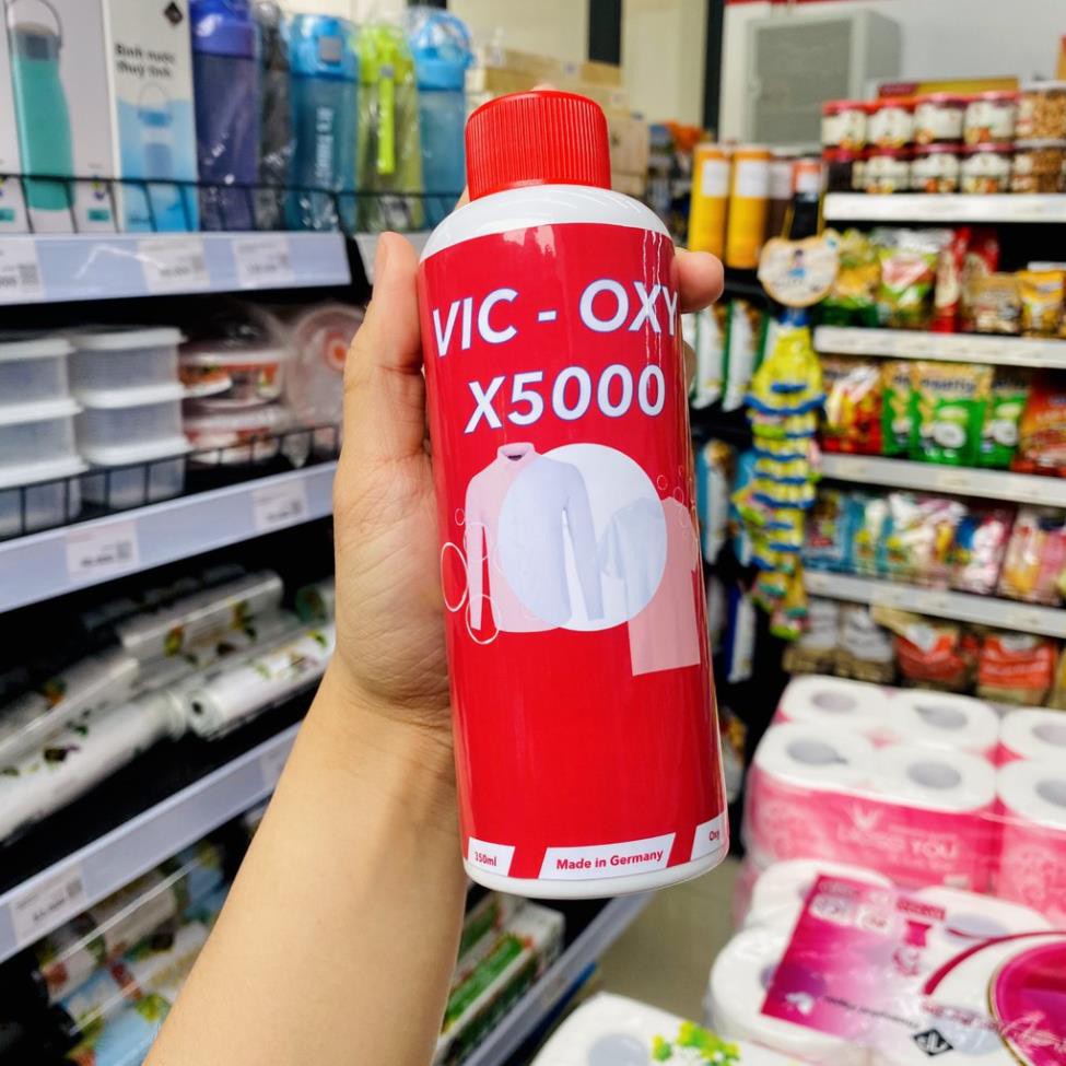 Tẩy trắng quần áo x5000, tẩy trắng x5000 cao cấp - Tặng 01 chai dầu tràm hoa nén