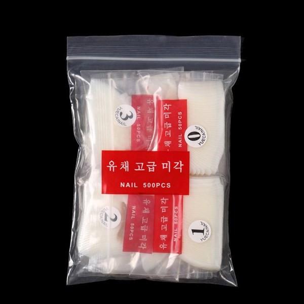 Móng up nail Hàn Quốc (bịch 500 cái), móng tay giả đầu vuông, chuyên dụng nail salon