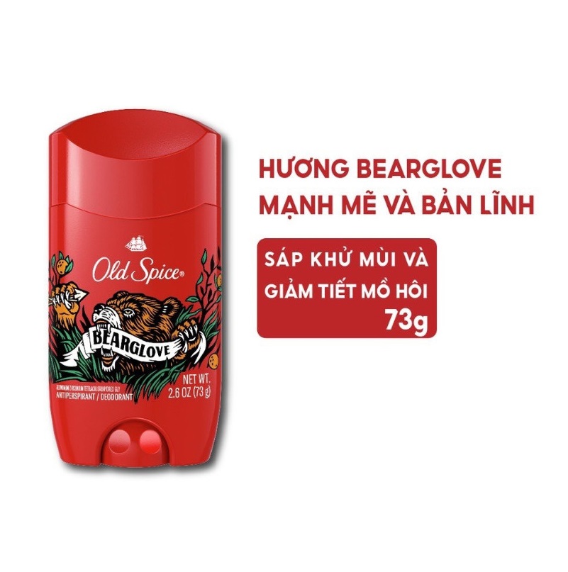 Lăn Khử Mùi Cho Nam Hương Mạnh Mẽ Bản Lĩnh Old Spice BEARLOVE 73g