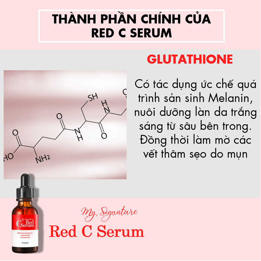 Tinh Chất Phục Hồi Dưỡng Trắng Sáng Da TIAM My Signature Red C Serum 30ml