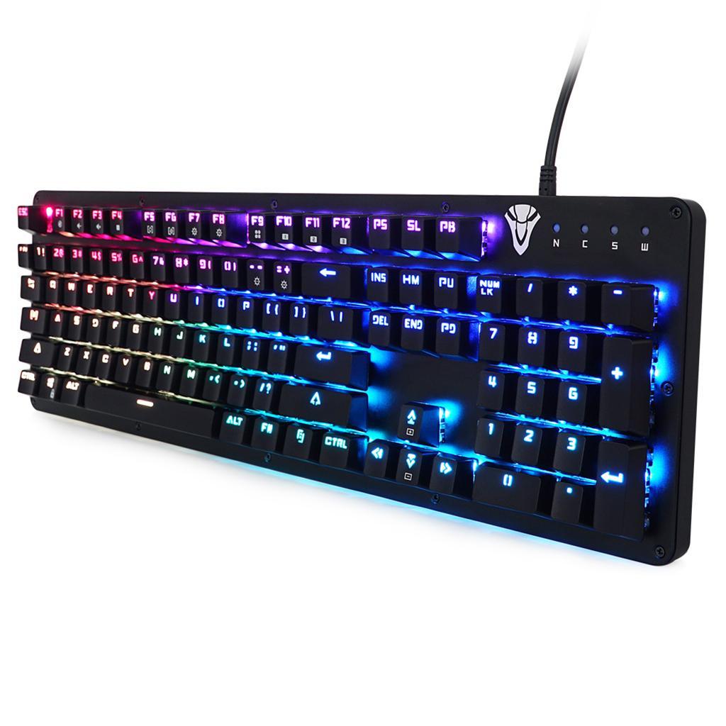 Gaming Keyboard 104 Key RGB Backlit Mechanical Game Keyboard Waterproof