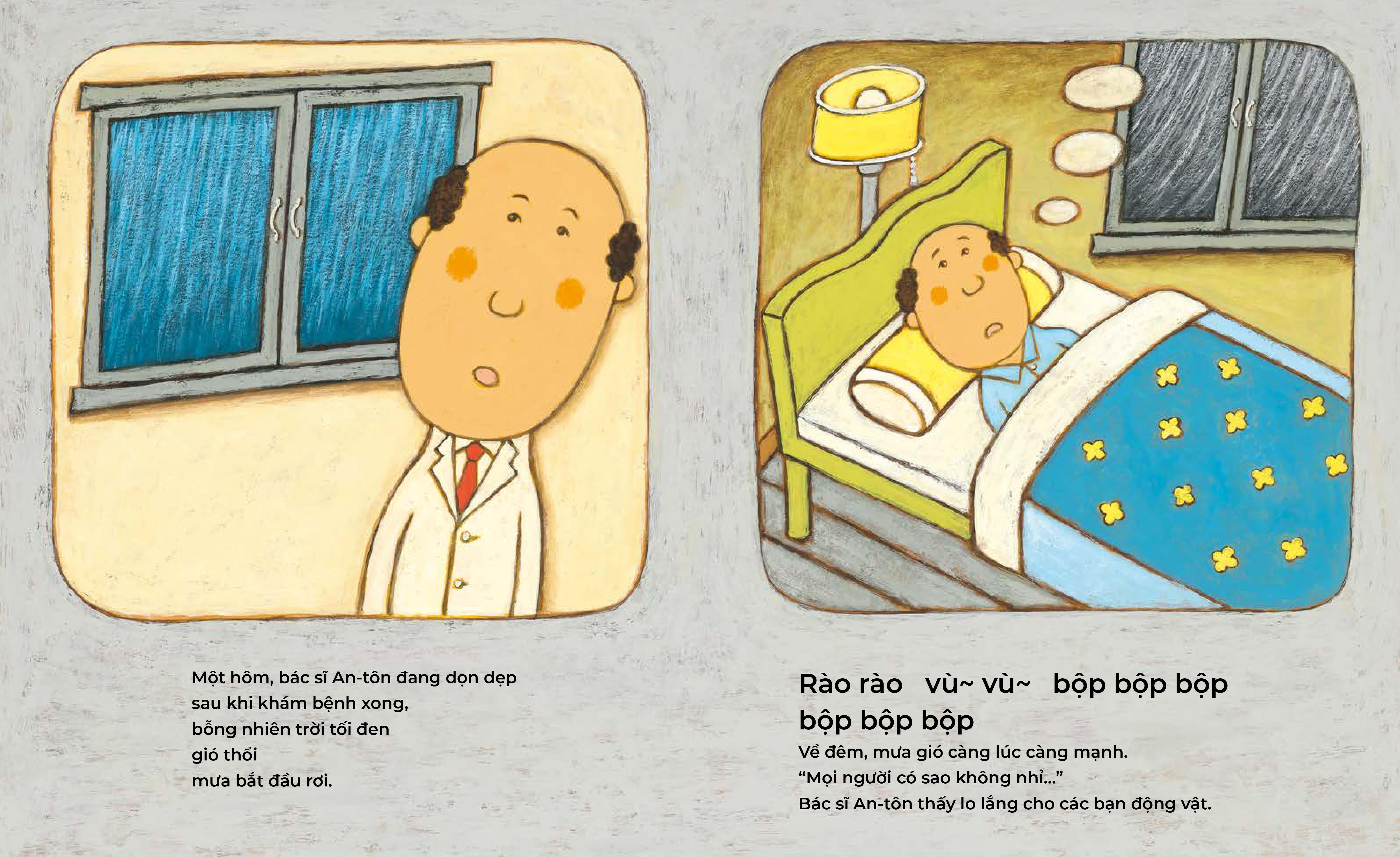 Sách cho bé từ 3 tuổi - Phát triển tư duy Bác sĩ Anton: Cùng giúp nhau khi khó khăn nhé (Truyện tranh Ehon Nhật Bản)