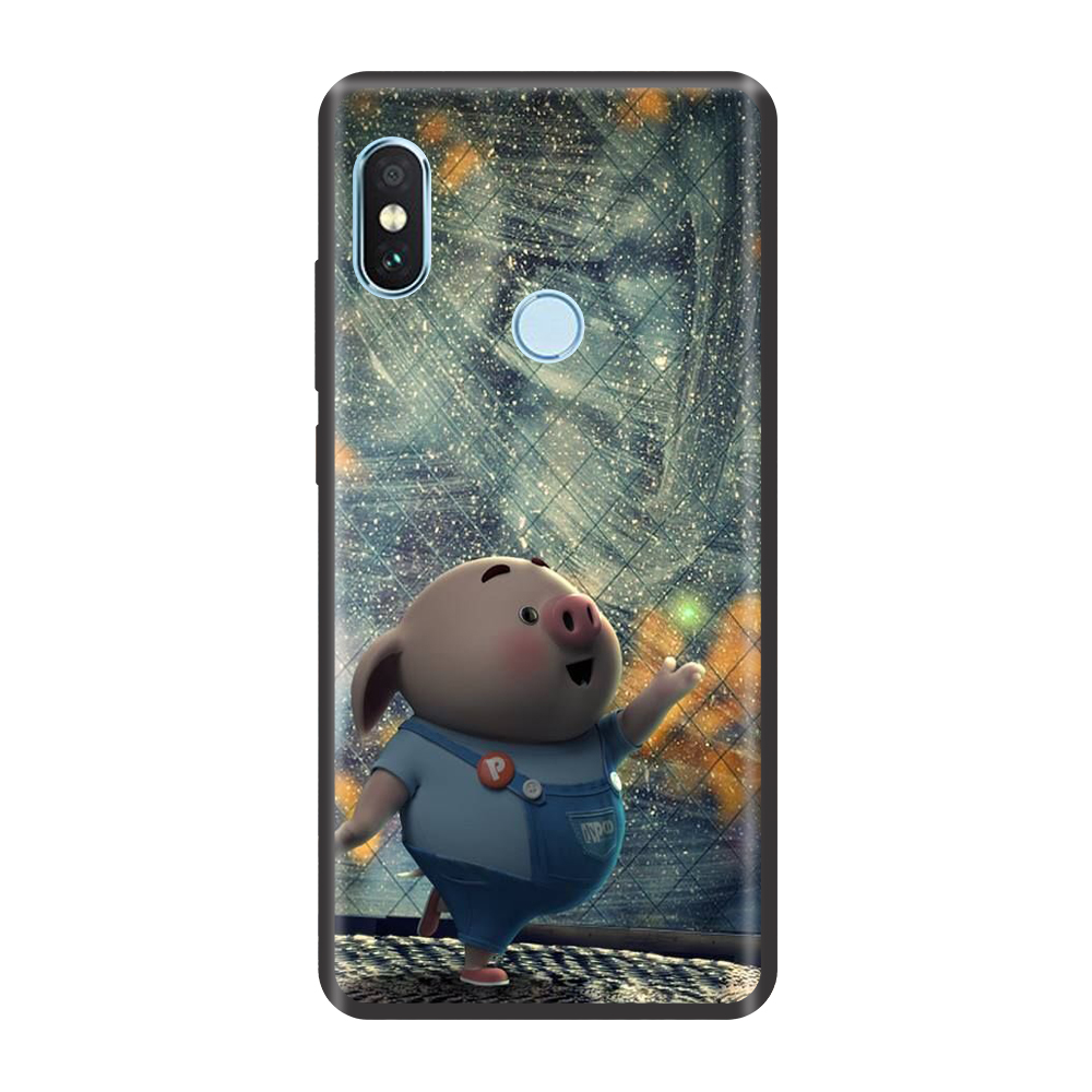 Ốp lưng TPU viền dẻo cho điện thoại XIAOMI REDMI NOTE 5 PRO Hình Heo Con Chạy Bộ