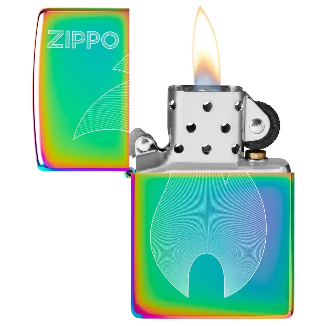 Bật lửa Zippo Flame - Dòng Đa Sắc Cầu Vồng Khắc Laser Fancy Fill Chính Hãng Mỹ, Chống Gió Cao Cấp