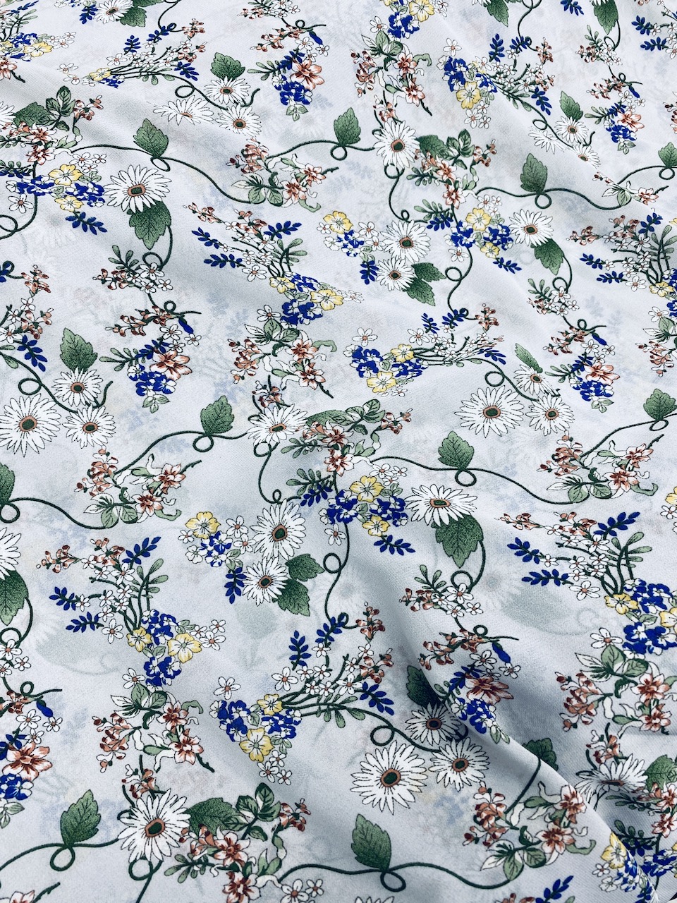 Vải voan chiffon hoa mai MS1220