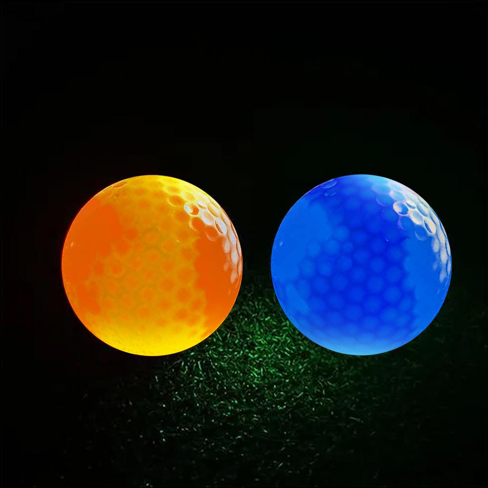 2 cái LED Bóng Golf Phát Sáng Bóng Đêm LED Bóng Golf Bóng Golf Phát Sáng