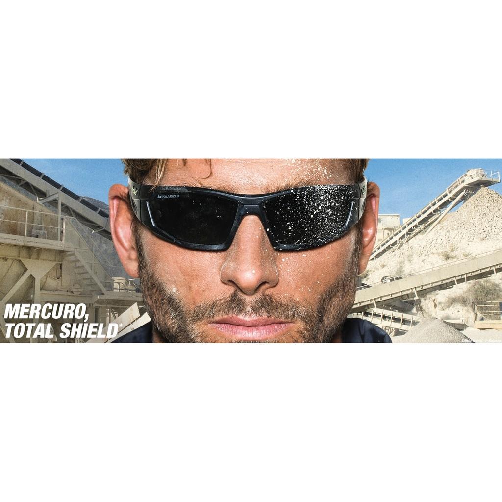 Kính BOLLE MERPSF MERCURO Outdoor Safety Smoke Lens Anti-Fog Platinum Coating, tròng đen khói chống đọng sương