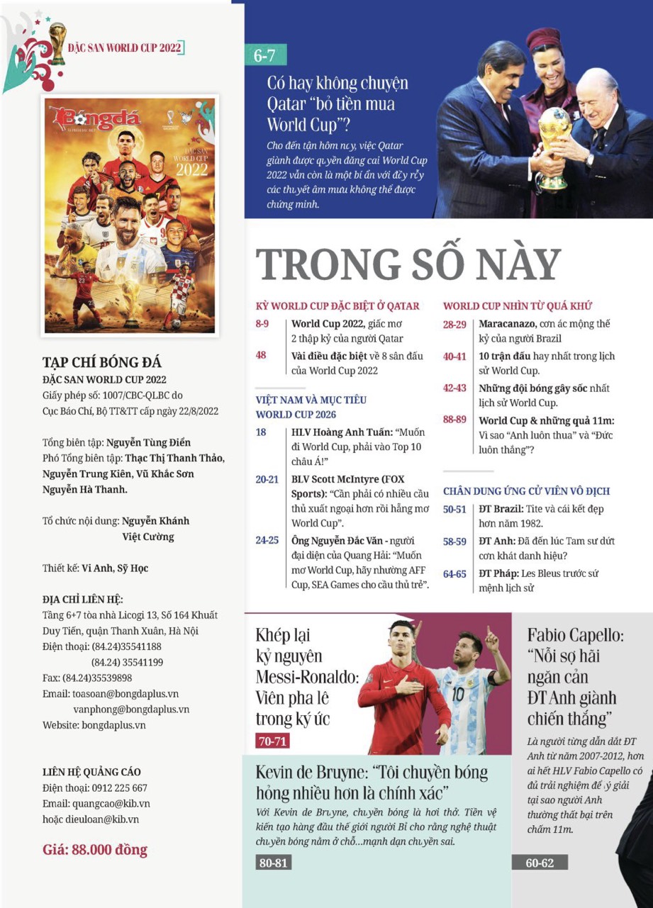 ĐẶC SAN WORLD CUP 2022!!! - Tạp chí Bóng Đá - TH Books – bìa mềm