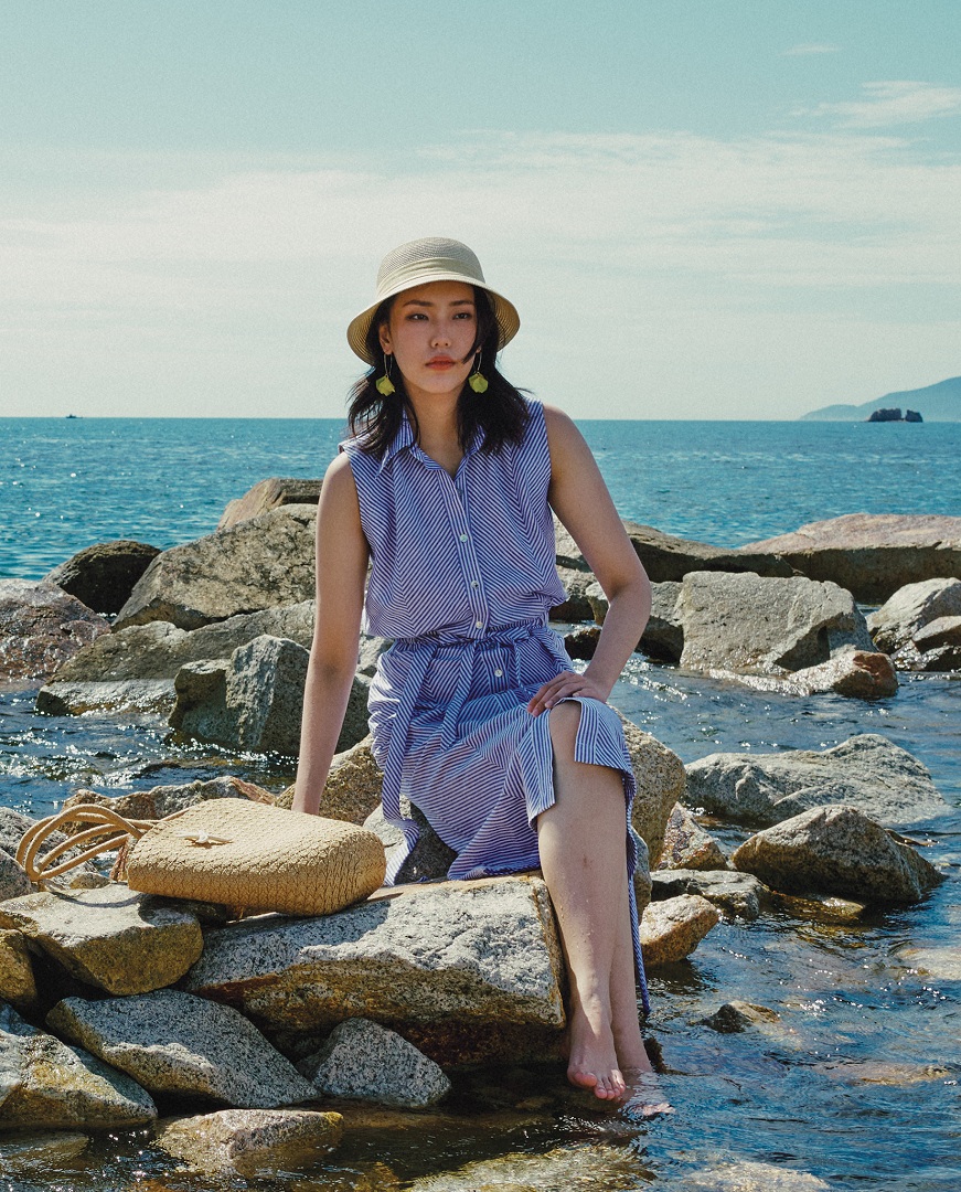Váy Midi Ôm Linen Tuyền SKI050 thời trang thiết kế Hity