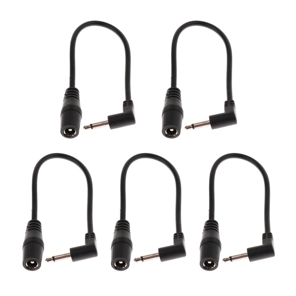 5pcs 5.5mm to 3.5mm Guitar Effect Pedals Power Supply Cable 20.5cm