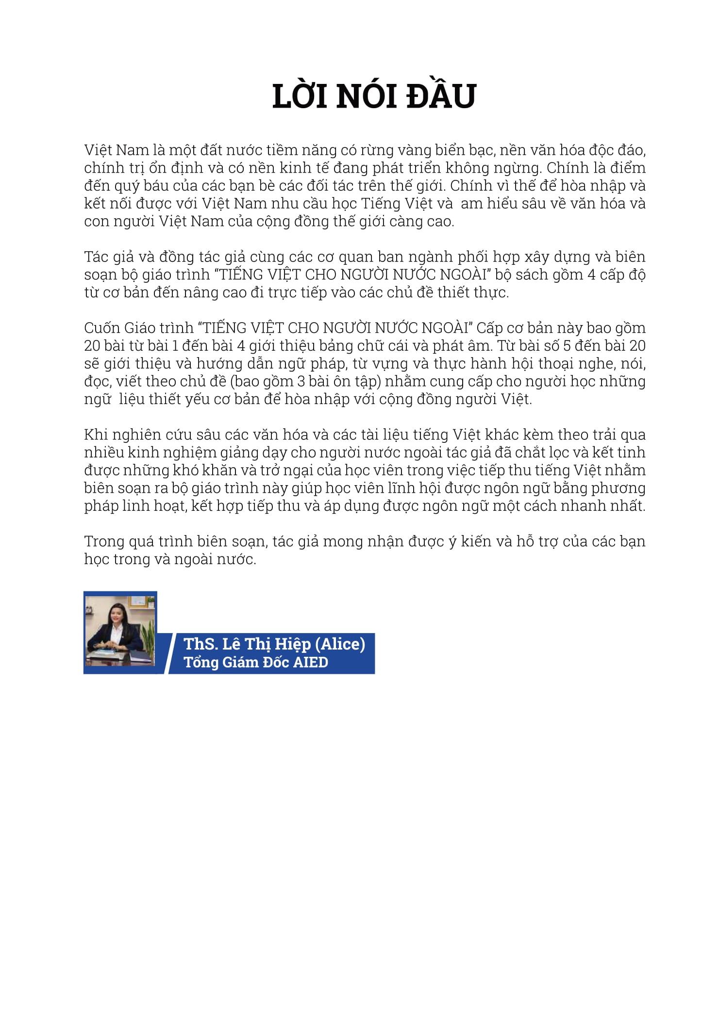 Tiếng Việt Cho Người Nước Ngoài - Chương Trình Sơ Cấp - Tái Bản Lần 1 (Kèm CD)