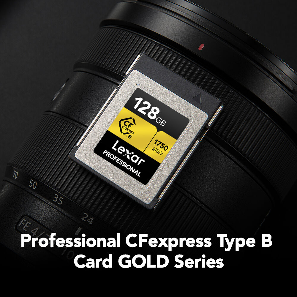 Thẻ nhớ CFexpress Lexar Professional 128GB Type B GOLD Series - Hàng chính hãng