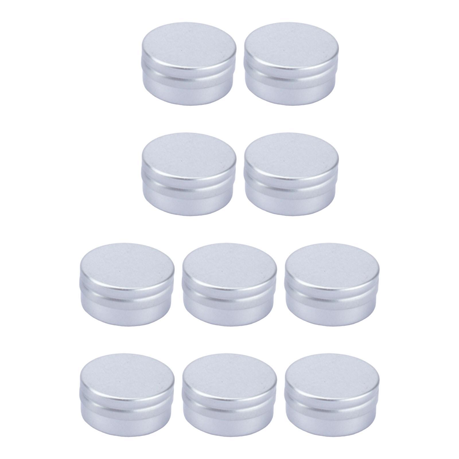 10Pcs Screw Top Round Aluminum Tins 15ml Empty Containers for Candles