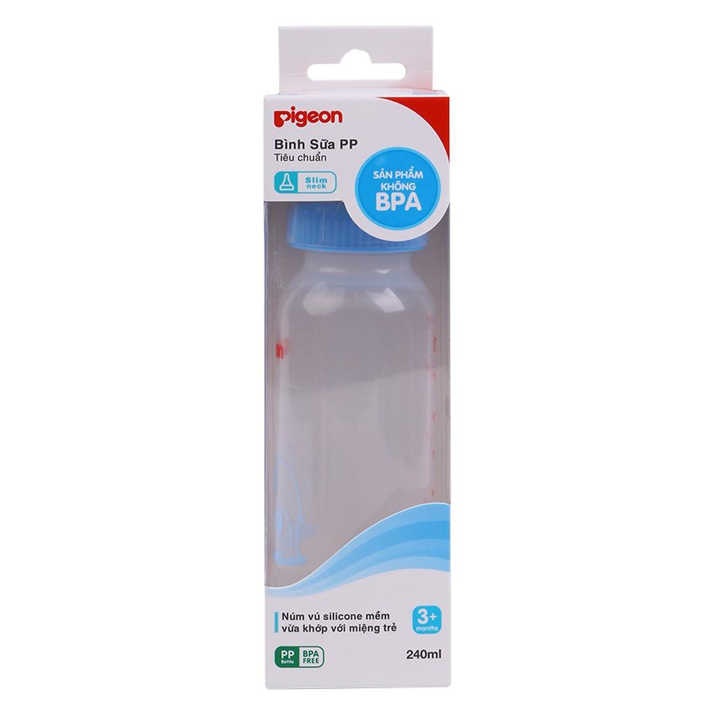 Bình sữa cổ hẹp PP tiêu chuẩn voi Pigeon 240ml
