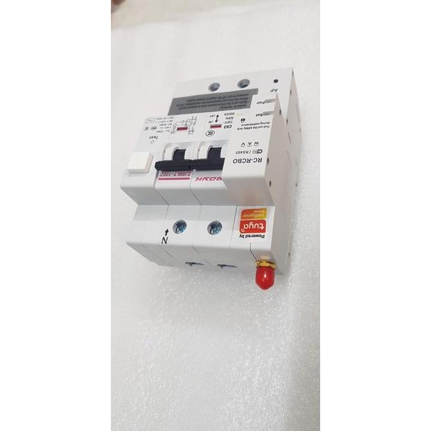 Aptomat cầu dao tổng RCBO CB thông minh wifi đo điện năng, chống giật, App Smart life Tuya, 63A - 2P, 100A - 4P