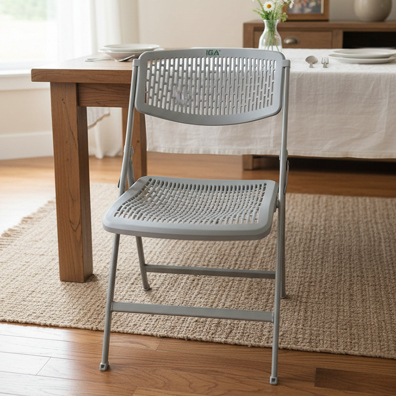 Ghế gấp gọn tựa lưng ngồi làm việc học tập, ghế văn phòng, ghế bàn ăn đa năng thương hiệu IGA - GN92