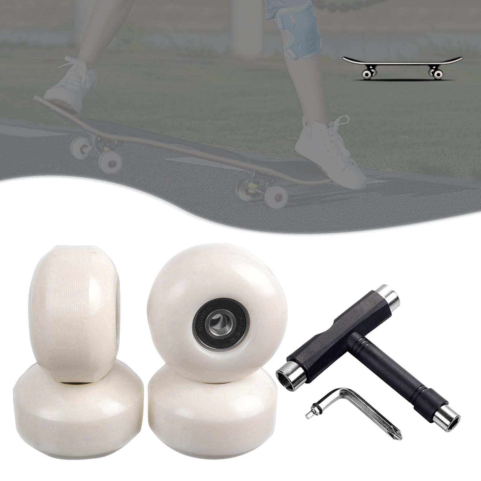 95A Skateboard Wheels Roller Smooth Longboard Inline Skates Roller ABEC 9 Bearings Street Skate Board T Type Tool Spanner Allen Key