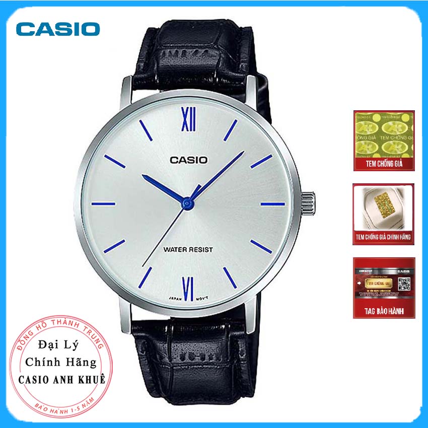 Đồng hồ Casio nam dây da MTP-VT01L-7B1UDF (40mm)