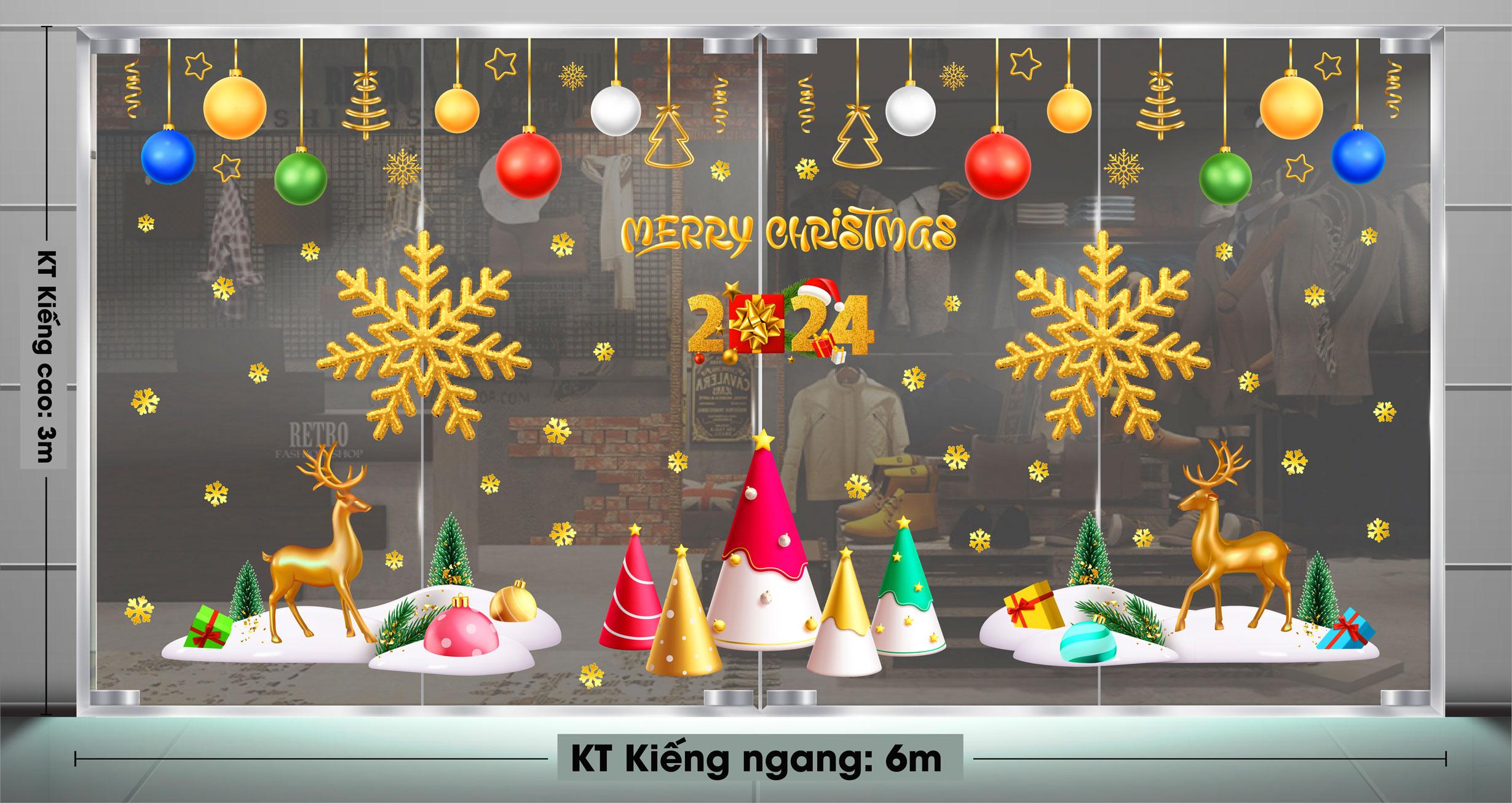 Decal trang trí NOEL 2024 combo số 153