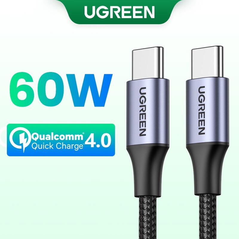 Dây Cáp Sạc Nhanh UGREEN Nối Dài Đầu USB Type C PD 60W hàng chính hãng