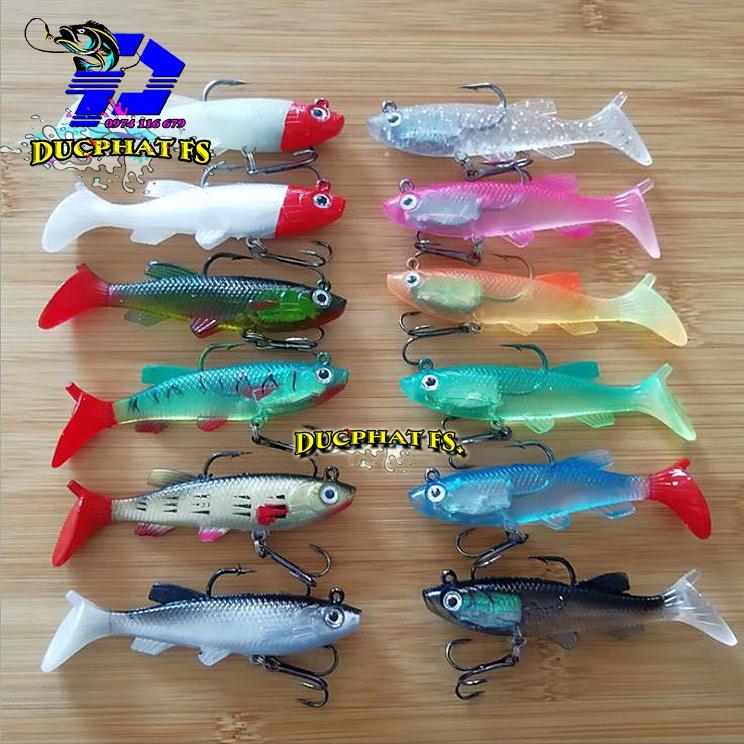 Mồi Câu Cá Giả Bằng Nhựa Mềm , Mồi giả lure cá lóc, chẽm 90mm/14g - M001