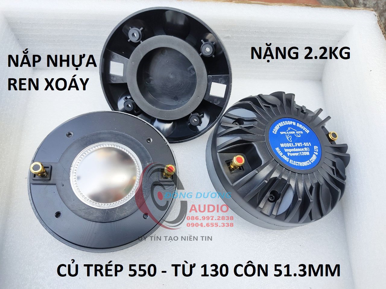 LOA TRÉP KÈN 550 REN XOÁY - TỪ 130 CÔN 51.3MM TITAN - CỦ KÈN SÂN KHẤU - TREBLE 550 LẮP DÀN KARAOKE