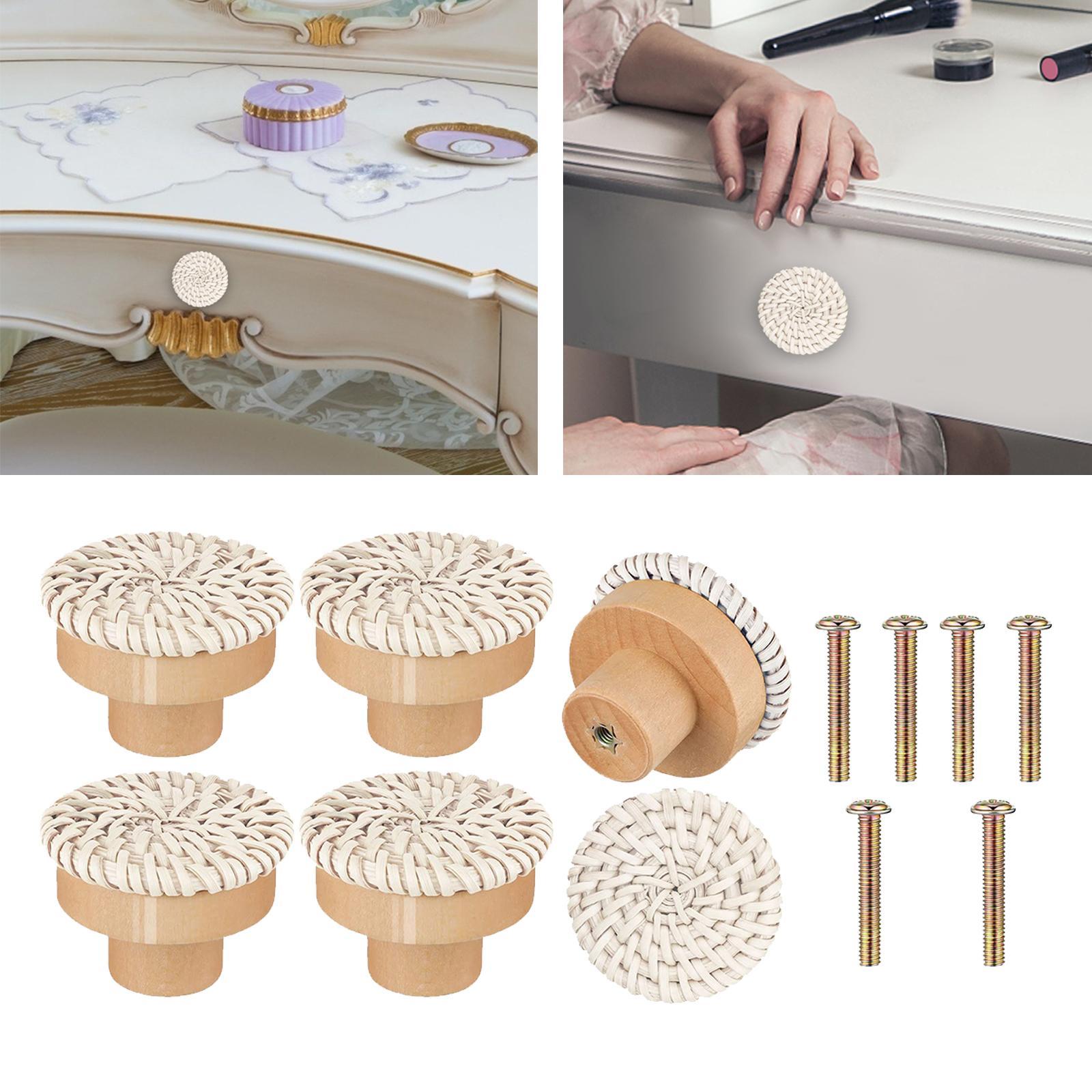 Rattan Dresser Knobs Cabinet Knobs Cabinet Pull Door Handle for Door Drawer