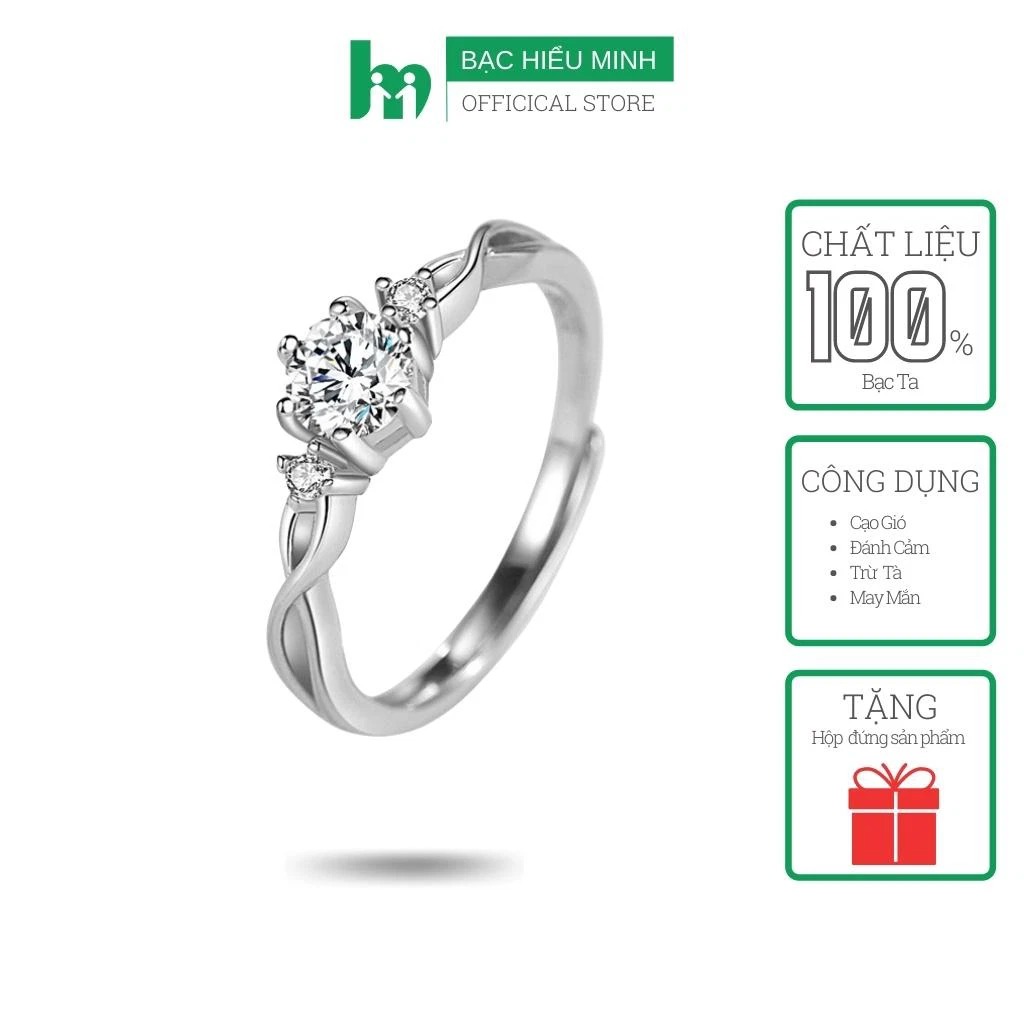 Nhẫn Nữ Bạc Đẹp Rẻ - Nương Tựa Vào Anh Theo Trend Bạc Hiểu Minh NU485