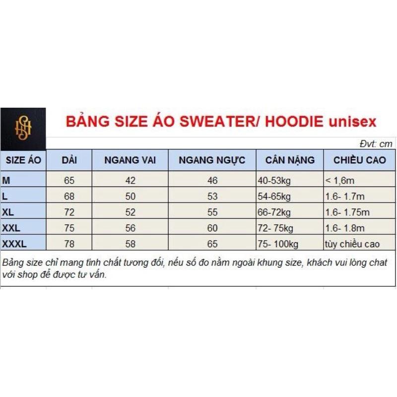 Áo sweater unisex nam nữ hình tay nắm đấm có bigsize vải nỉ bông cao cấp