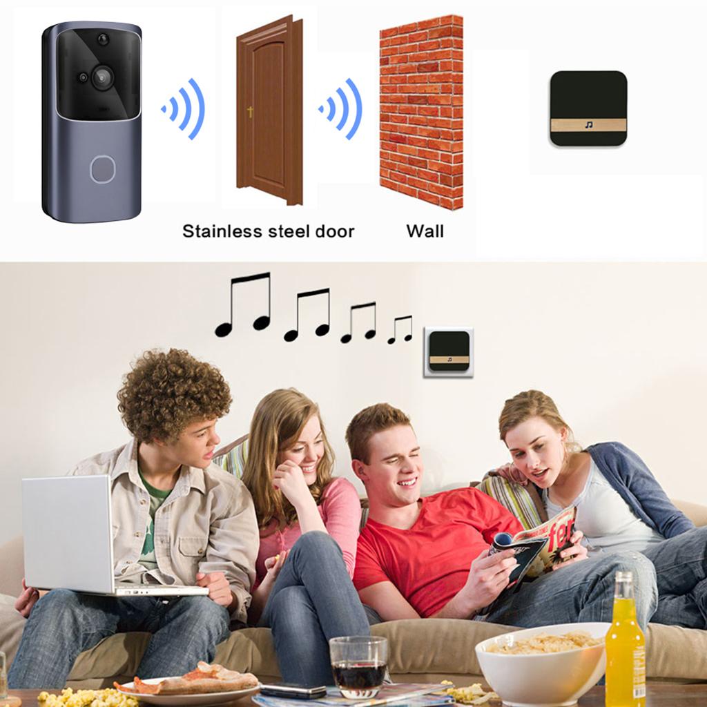 Video Doorbell Cameras Wireless WiFi Security Phone Bell Intercom 720P
