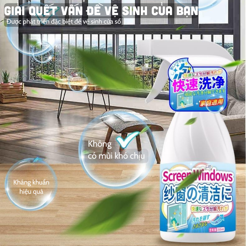 (Hàng Nhật Bản) Dung Dịch Làm Sạch Bụi Bẩn Lưới Cửa Sổ Nhà Bếp 350ml - Hàng Nhập Khẩu