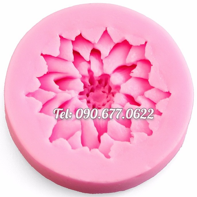 Khuôn silicone làm rau câu hoa cúc cánh dài nhiều tầng - Mã số 1209