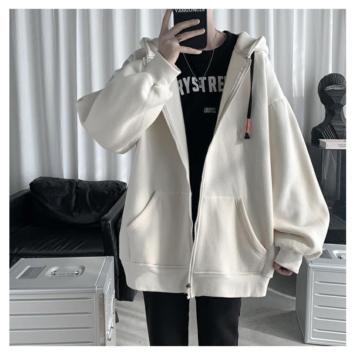 Áo Hoodie nam nữ, áo nỉ có khoá kéo chất liệu cao cấp from rộng phong cách Hàn Quốc