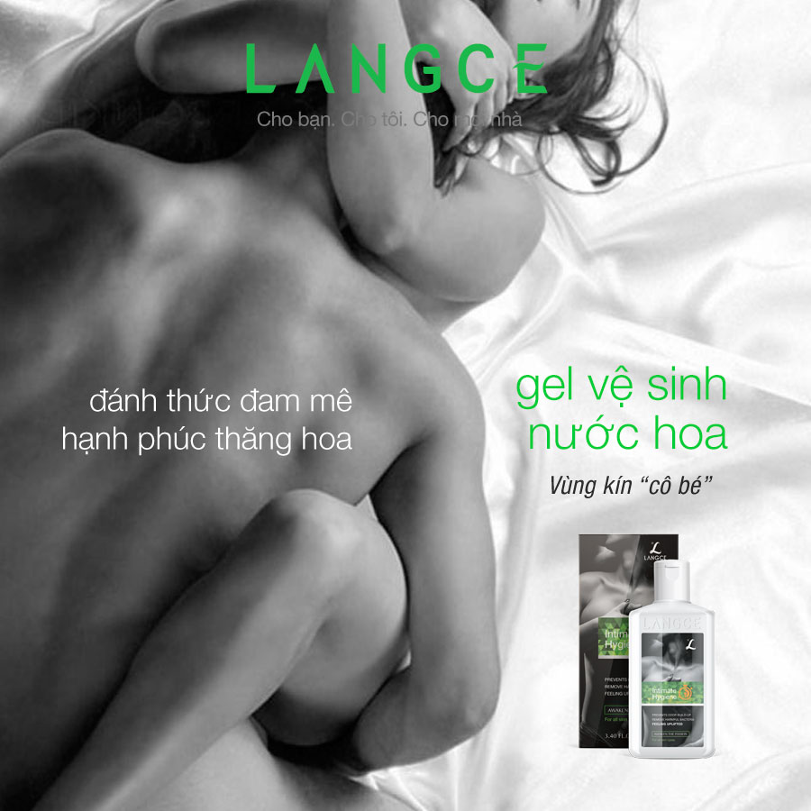 Gel Vệ Sinh Nước Hoa Vùng Kín Hạnh Phúc Thăng Hoa100ml TẶNG Kem Làm Rụng Lông Trắng Da 20ml LANGCE