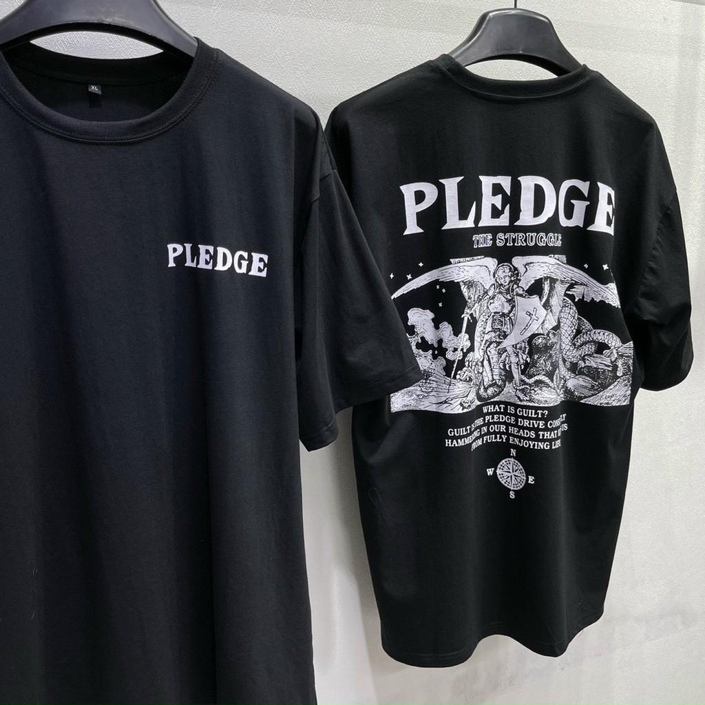 Áo thun PLEDGE TEES vải cotton phong cách unisex tay lỡ || Hany Shop