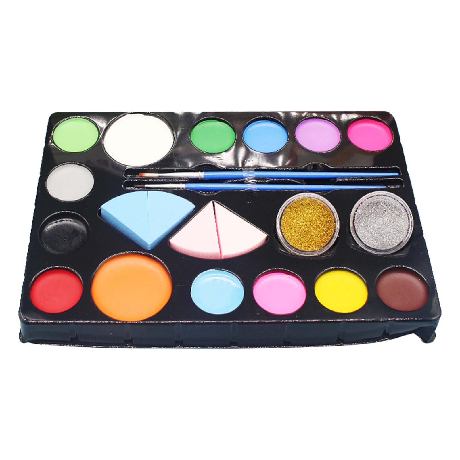 Face Paint Set Facepaint Makeup Set Professional with Sponge and Brushes Face Body Paint Oil Face Painting Set for Theatre Costume Halloween