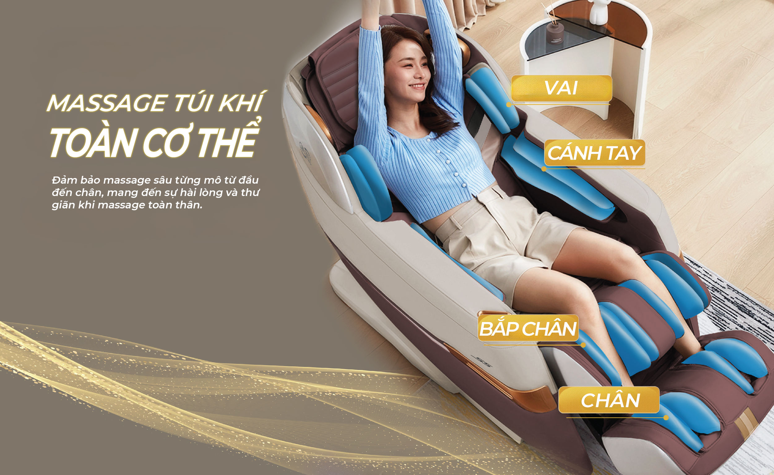 Ghế Massage Toàn Thân S5 SuperChair | 3 năm bảo hành chính hãng