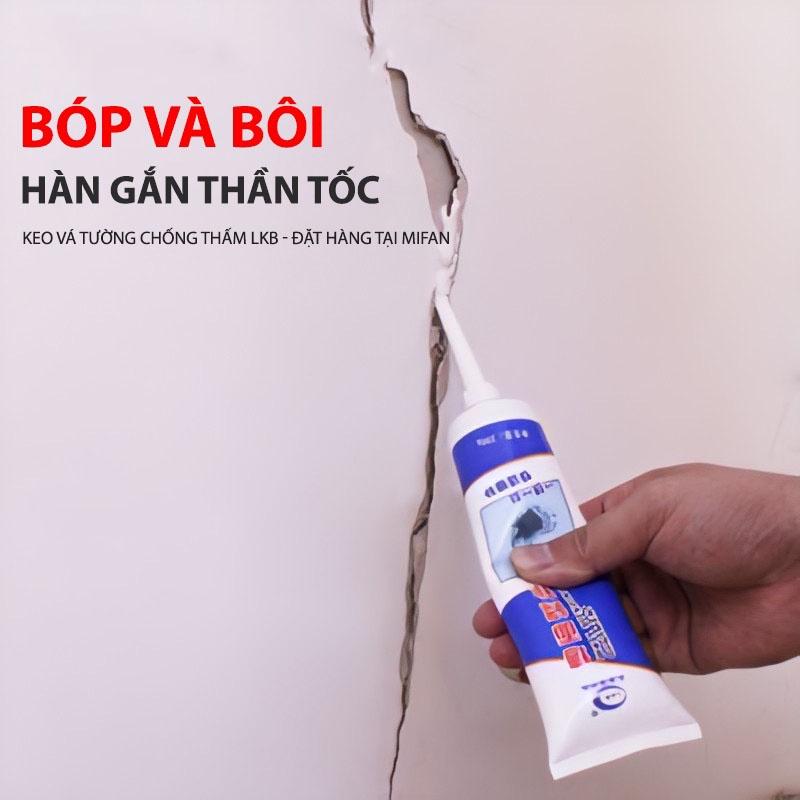 Keo Vá Tường Chống Thấm LKB 250gr TAIKOMI - Trám Trét Vết Nứt Khe Hở Tường - Chống Mốc Ẩm Làm Sạch Tường