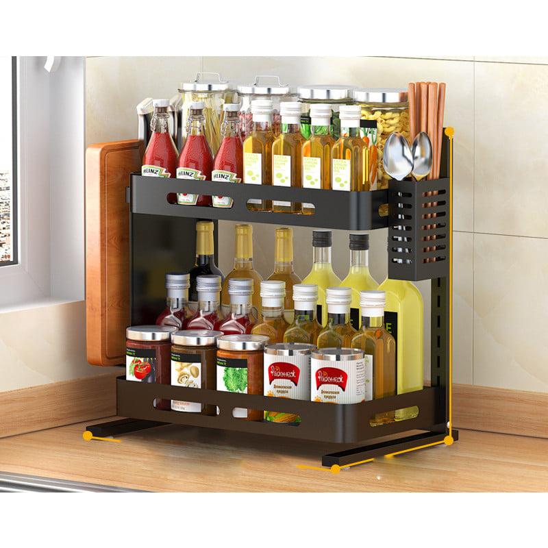 KỆ GIA VỊ 2 TẦNG INOX 304 PHỦ SƠN TÍNH ĐIỆN SIÊU BỀN
