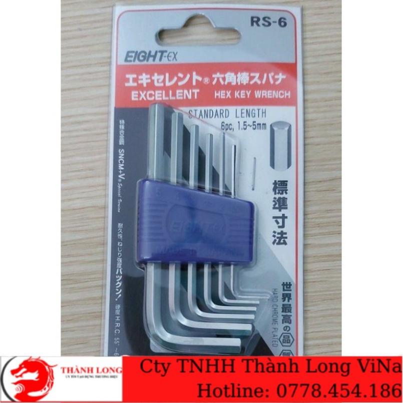 Bộ lục giác EIGHT RS-6 Hex Key Wrench (Made in Japan) , LH 778.454.186