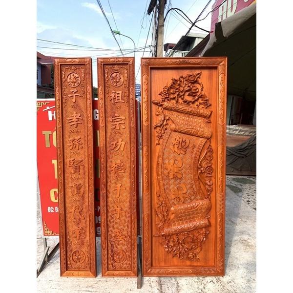 Bộ hoành phi câu đối gỗ hương