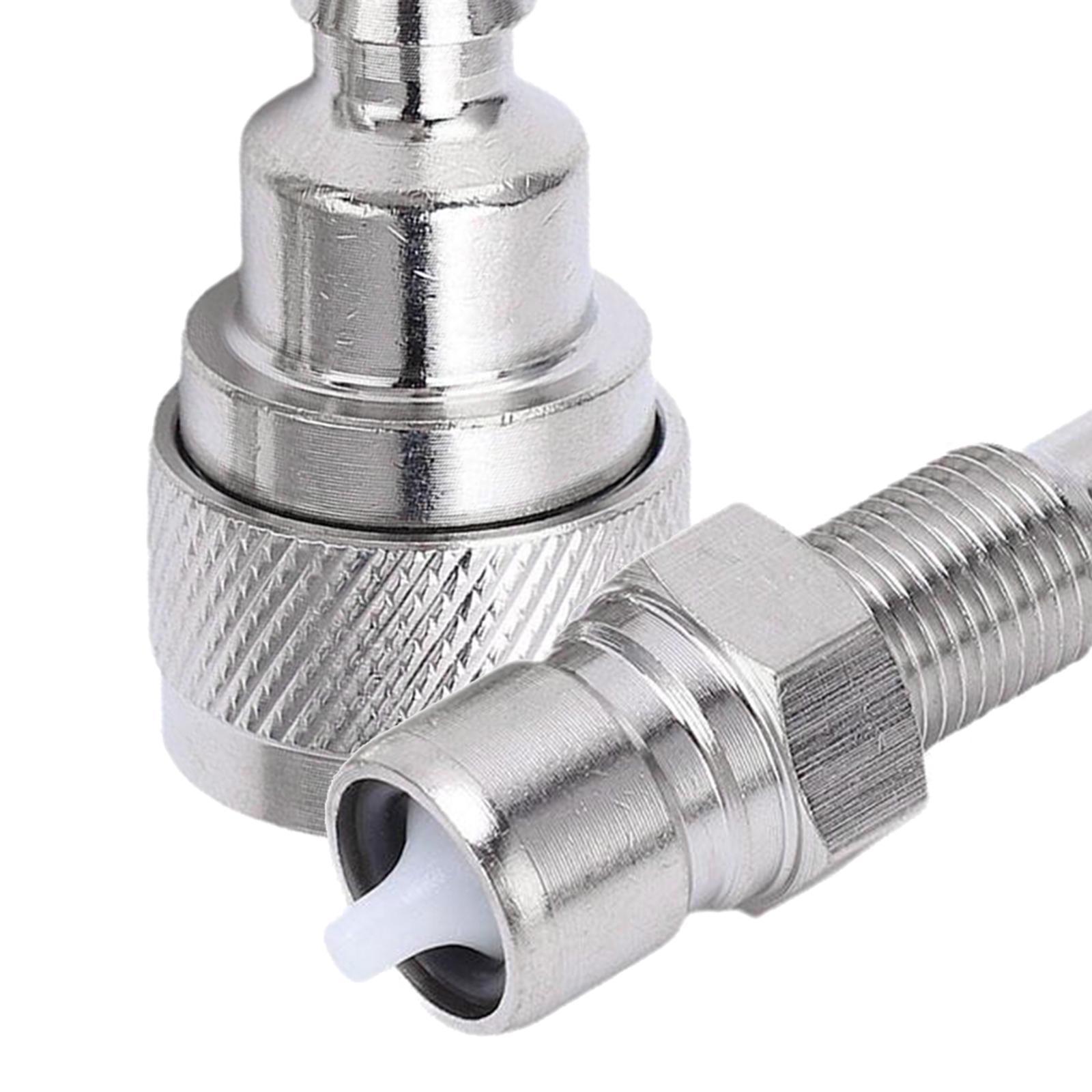 Fuel Line Connector 1 Pair Male Thread Lightweight Black Outboard Fuel Connector 6 AN Female to 5/16" Fuel Pipe Connector