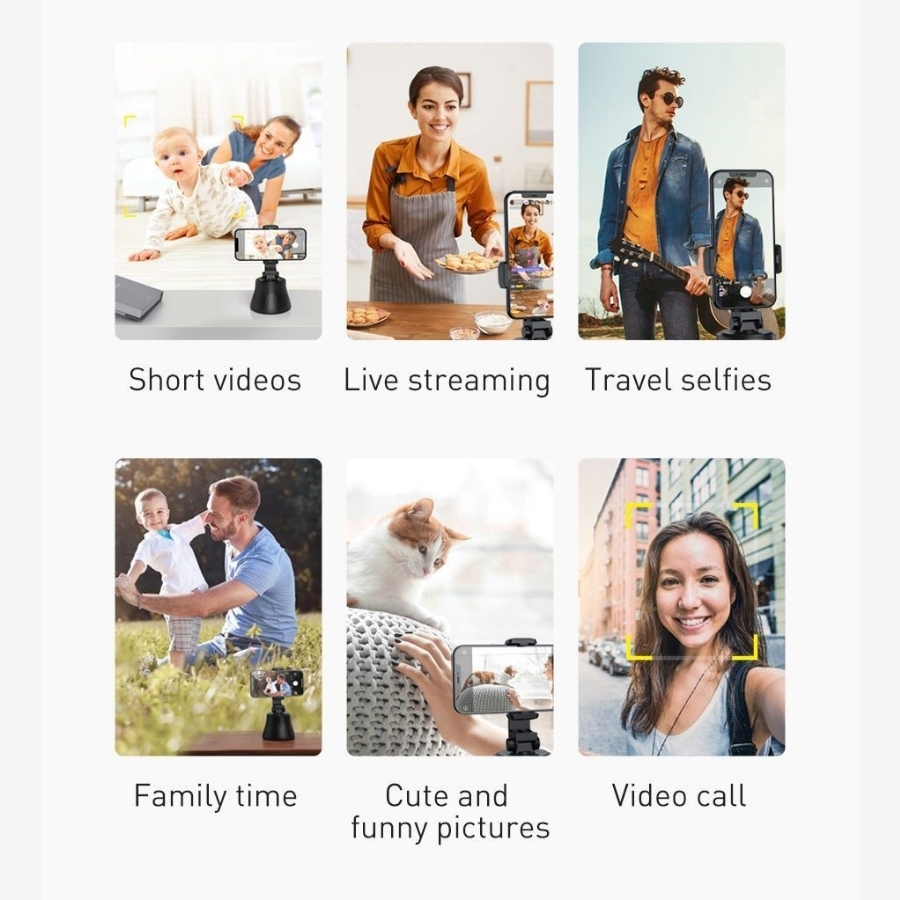 Đế giữ điện thoại thông minh, Auto-Tracking chuyển động Baseus 360°AI Following Shot - LV882 - [Hàng Chính Hãng