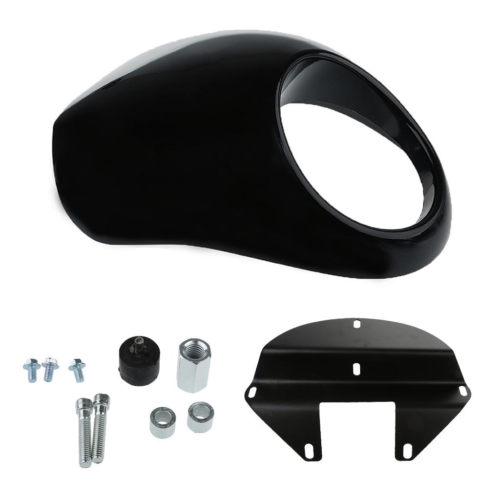 Plastic Motorcycle Cover Headlight Front Visor Fairing Accessory Black for